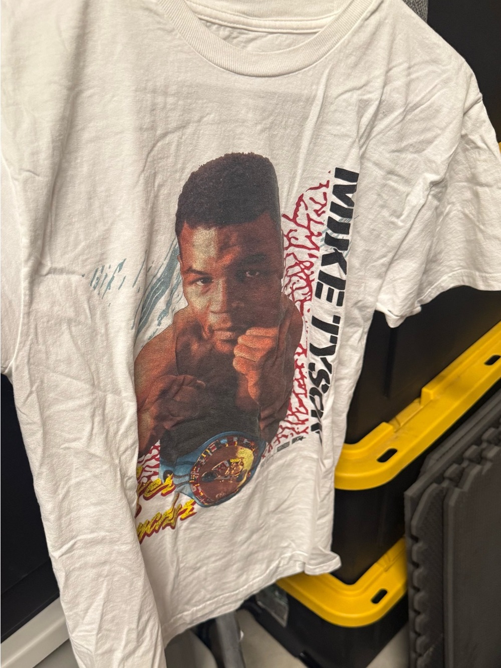White Long Sleeve Graphic Boxing Tee